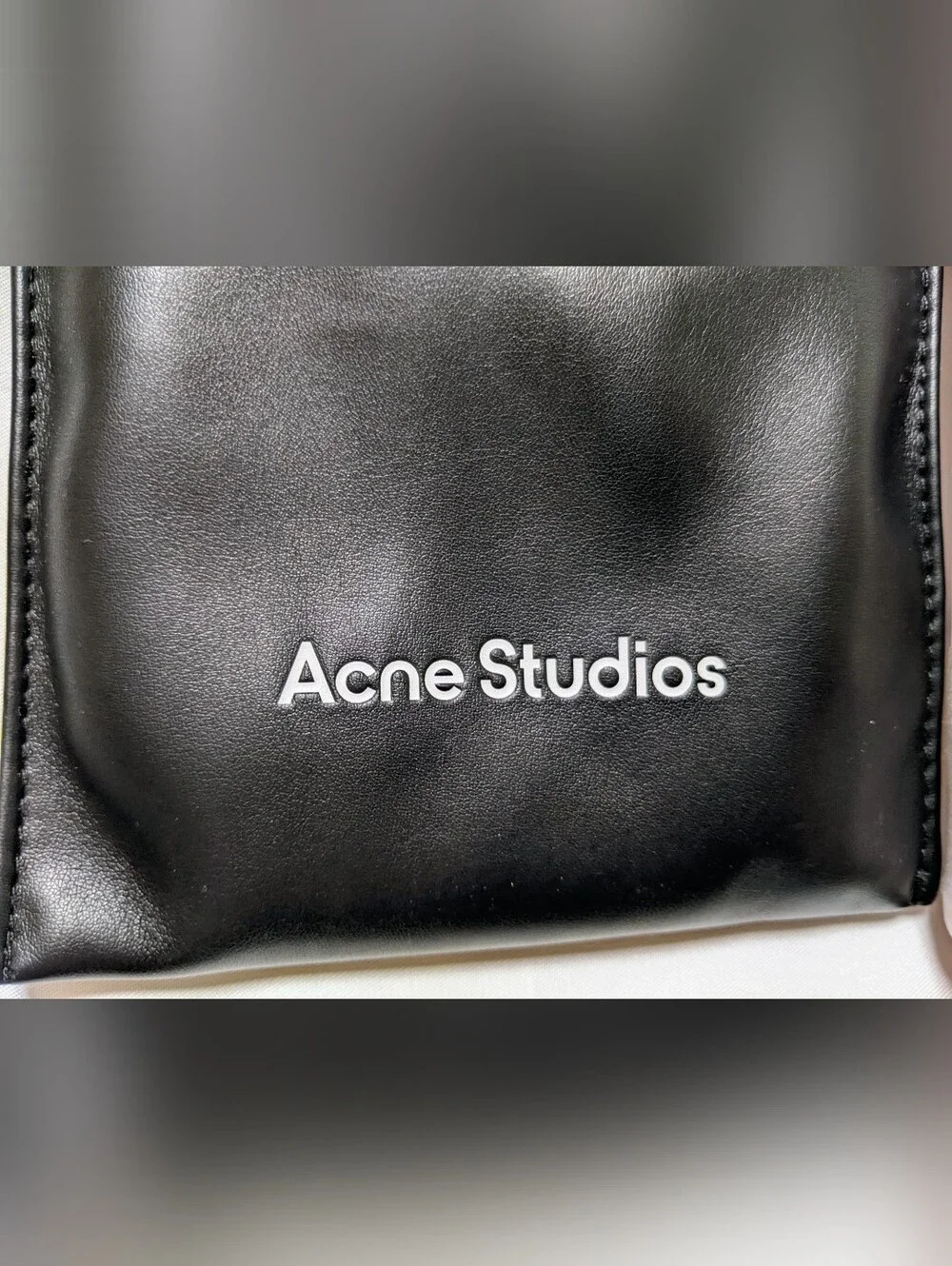 New Acne Studios black leather drawstring Pouch + VS Microfiber Sports Towel